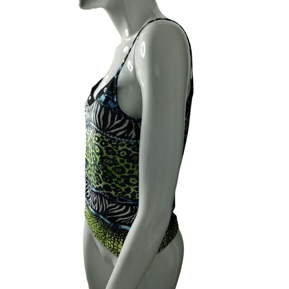 Y2K Joseph Ribkoff Women's Animal Print Tank top size 10 Wild Hippie Retro Wild - Picture 4 of 8